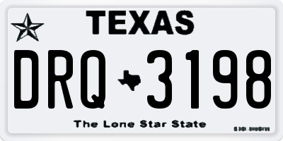 TX license plate DRQ3198
