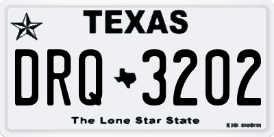 TX license plate DRQ3202