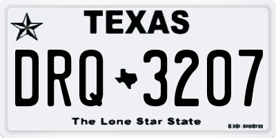 TX license plate DRQ3207