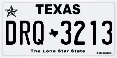 TX license plate DRQ3213