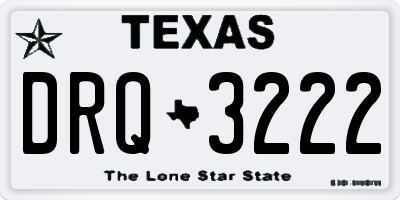 TX license plate DRQ3222