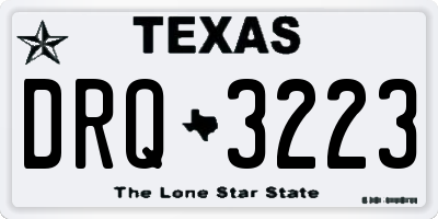TX license plate DRQ3223