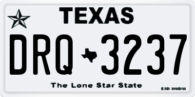 TX license plate DRQ3237