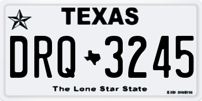 TX license plate DRQ3245