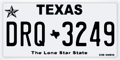 TX license plate DRQ3249