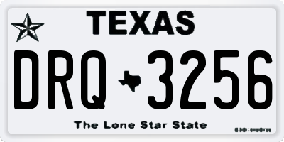 TX license plate DRQ3256