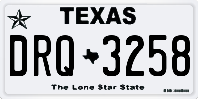 TX license plate DRQ3258