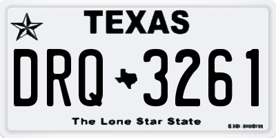 TX license plate DRQ3261