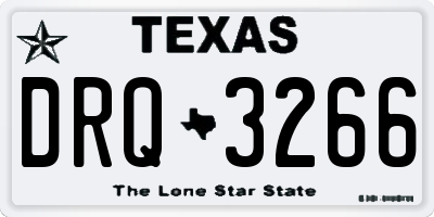 TX license plate DRQ3266