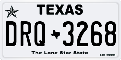 TX license plate DRQ3268