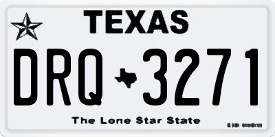 TX license plate DRQ3271