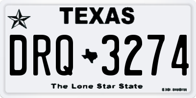 TX license plate DRQ3274