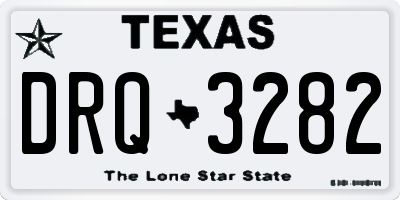 TX license plate DRQ3282