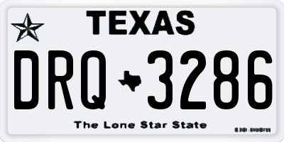 TX license plate DRQ3286