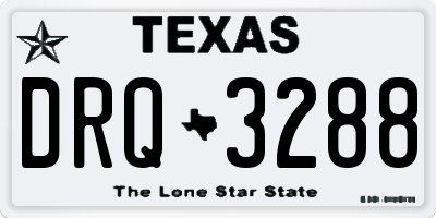 TX license plate DRQ3288