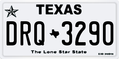 TX license plate DRQ3290