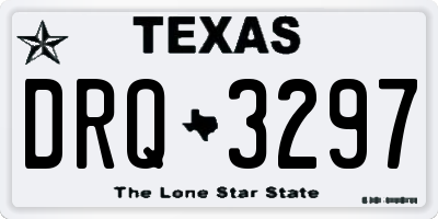 TX license plate DRQ3297