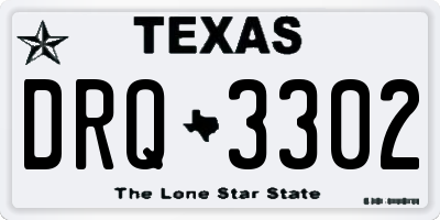 TX license plate DRQ3302
