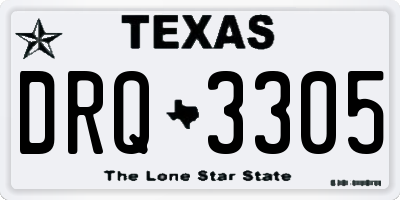 TX license plate DRQ3305