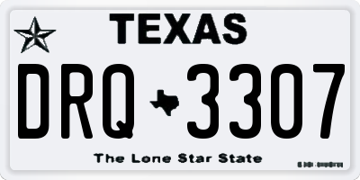 TX license plate DRQ3307