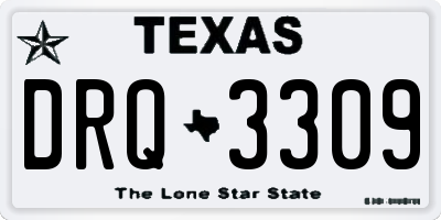 TX license plate DRQ3309