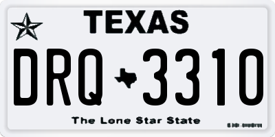 TX license plate DRQ3310