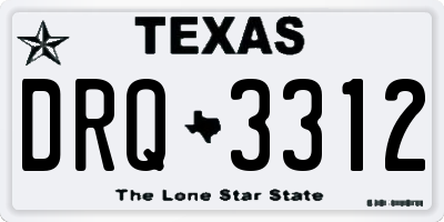 TX license plate DRQ3312