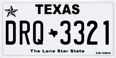 TX license plate DRQ3321