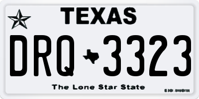 TX license plate DRQ3323