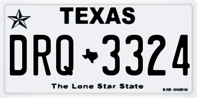 TX license plate DRQ3324