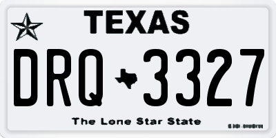 TX license plate DRQ3327
