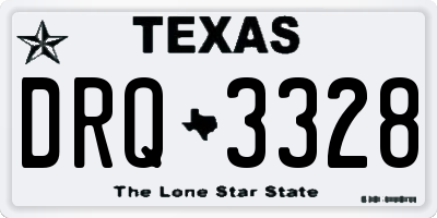 TX license plate DRQ3328
