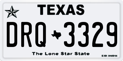 TX license plate DRQ3329