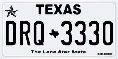 TX license plate DRQ3330