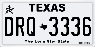 TX license plate DRQ3336