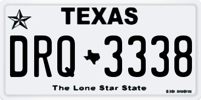 TX license plate DRQ3338