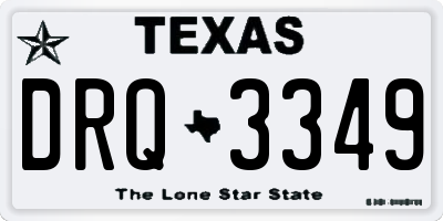 TX license plate DRQ3349