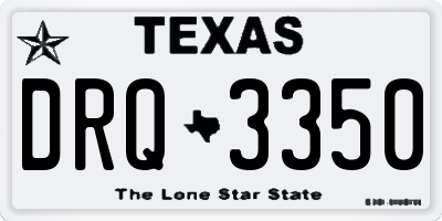 TX license plate DRQ3350