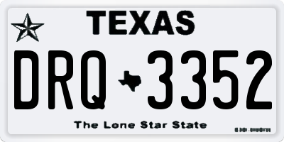 TX license plate DRQ3352
