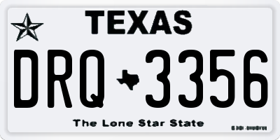 TX license plate DRQ3356
