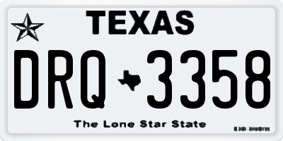 TX license plate DRQ3358