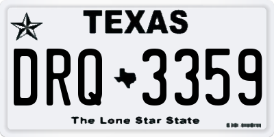 TX license plate DRQ3359