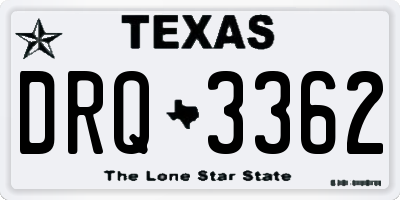 TX license plate DRQ3362