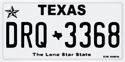 TX license plate DRQ3368