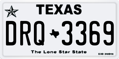 TX license plate DRQ3369