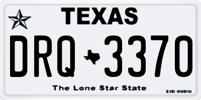 TX license plate DRQ3370
