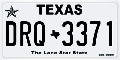 TX license plate DRQ3371