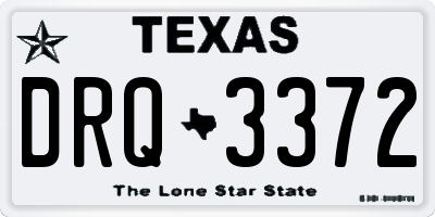 TX license plate DRQ3372