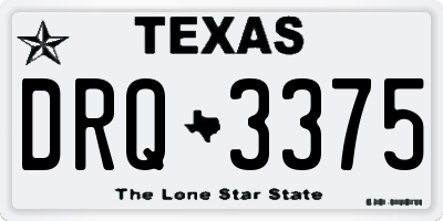 TX license plate DRQ3375