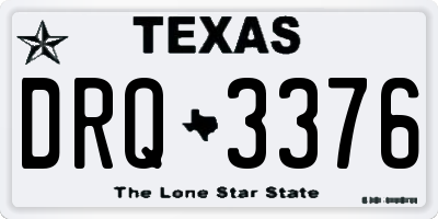 TX license plate DRQ3376
